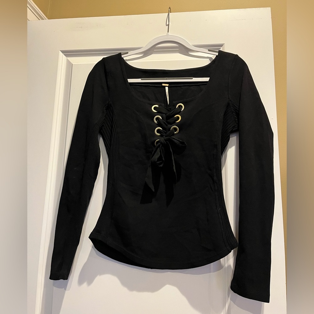 Free People Black Shirt